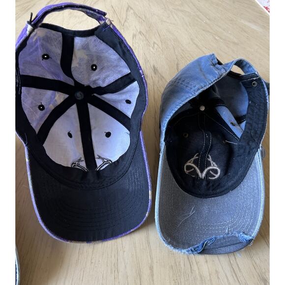 3* Camo Hats Purple Blue Hunting Fishing Caps Distressed Realtree 3 Baseball Hat - Picture 8 of 15
